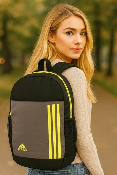 Premium Adidas-Style Grey Bag | 35L Spacious Laptop & Travel Bag | Water-Resistant | College & Office Bag for Men & Women thumbnail 3