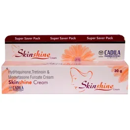 Skinshine Cream 30g | Hydroquinone, Tretinoin | Mometasone Furoate, Skin Brightening | Pigmentation Removal Cream for Dark Spots, Acne Scars, Melasma, Hyperpigmentation Treatment|Anti-Aging Formula image 1