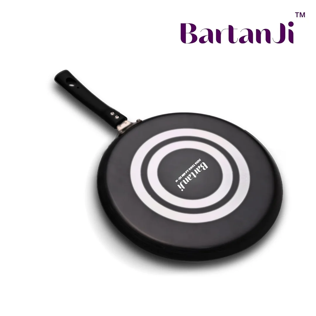 BartanJi 26cm Non-Stick Dosa Tawa |Aluminium| Gas Stove Compatible image 2