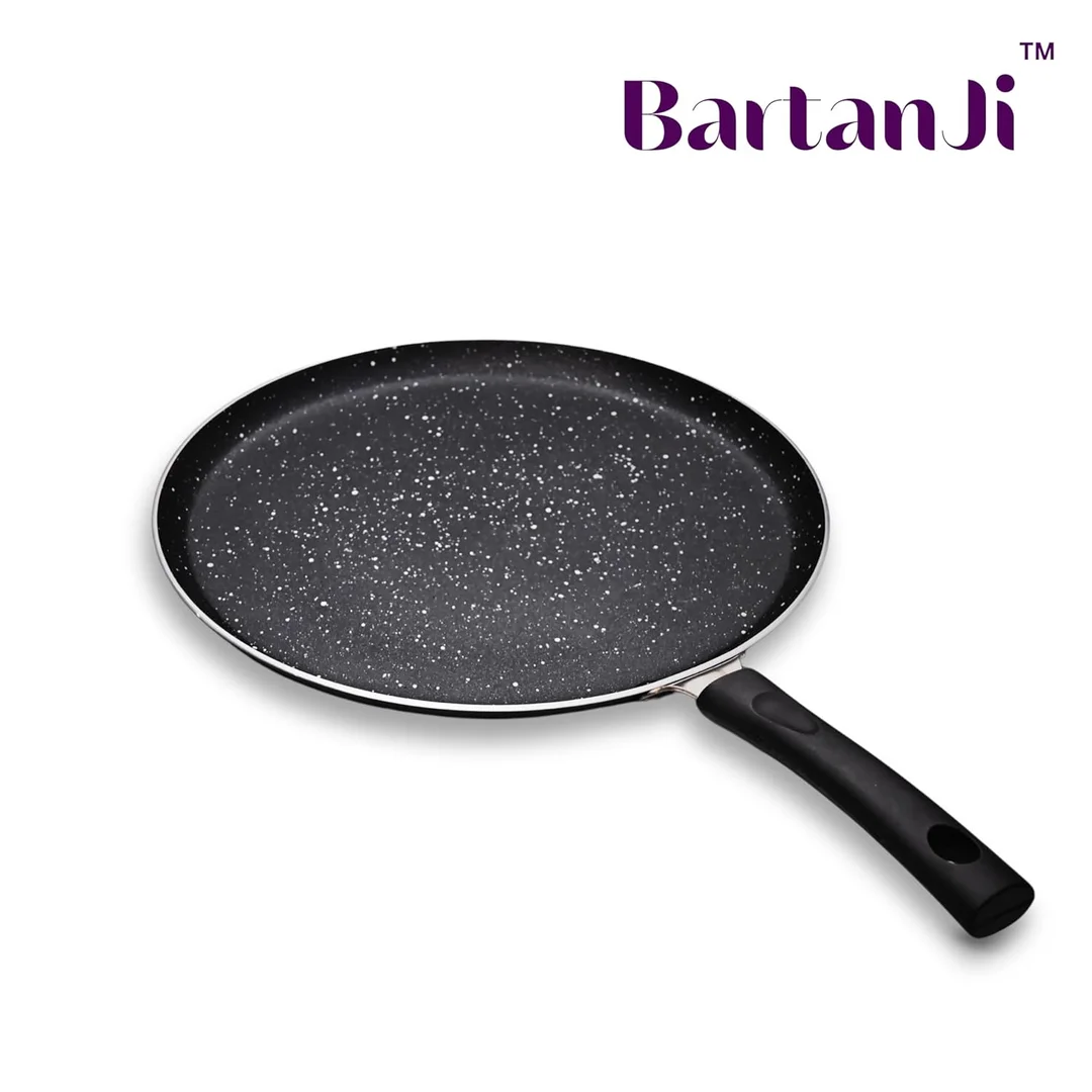 BartanJi 26cm Non-Stick Dosa Tawa |Aluminium| Gas Stove Compatible image 3
