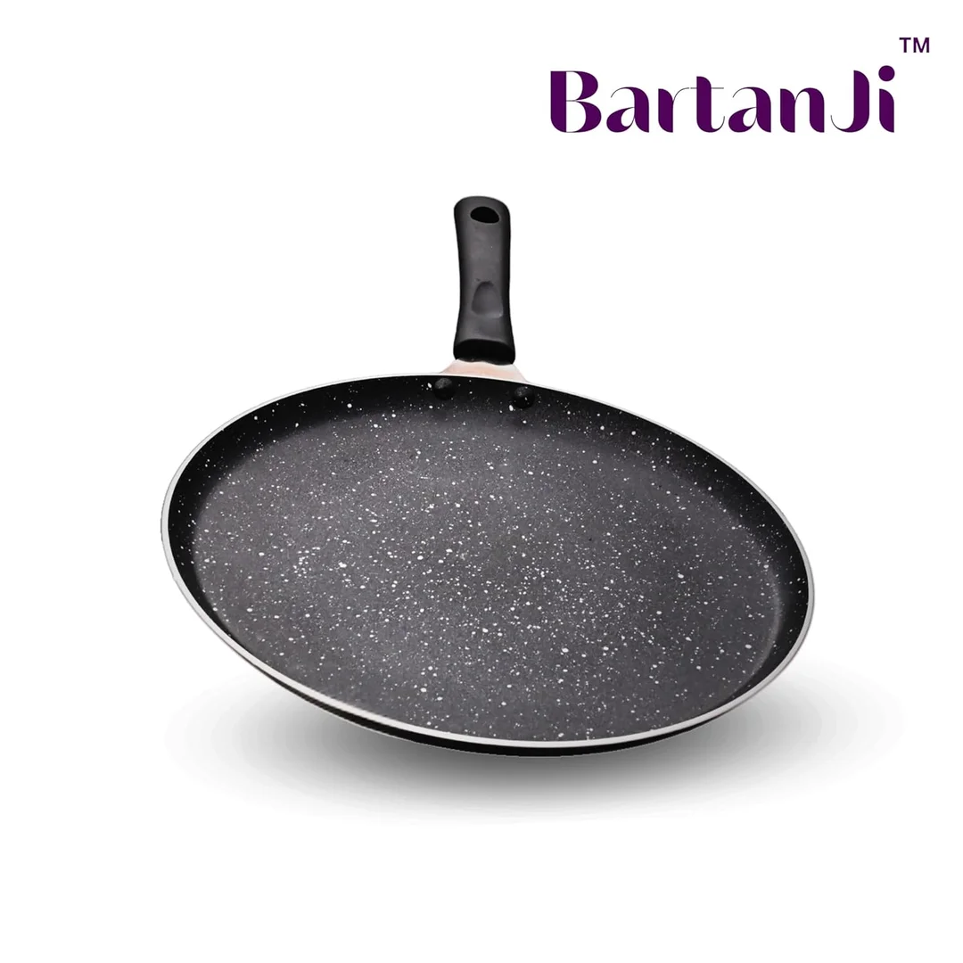 BartanJi 26cm Non-Stick Dosa Tawa |Aluminium| Gas Stove Compatible image 4