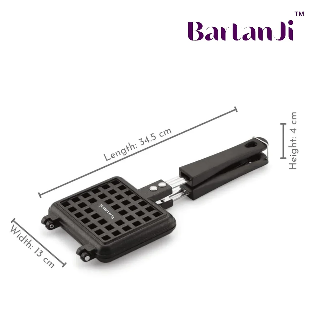 BartanJi 3-Layer Greblon Non-Stick Waffle Maker (Gas Stove Compatible) image 1
