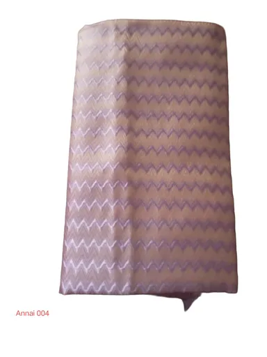 Zig Zag Pattern Blouse Fabric 1 Metre Soft Silk Blend Unstitched Saree Blouse Material in Lavender Colour for Designer Blouse Stitching Annai  thumbnail 1