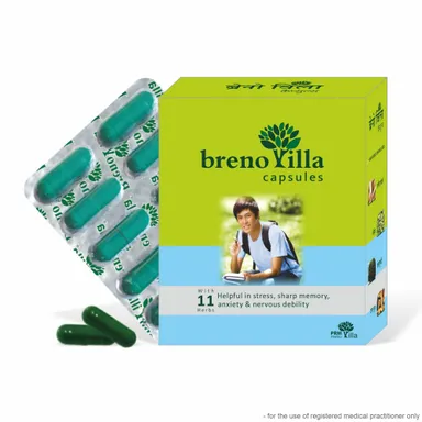 Brenovilla Capsules 3x10 Pack Ayurvedic Brain Booster with Brahmi Shankhpushpi Safed Chandan Memory Concentration Mental Performance thumbnail 0