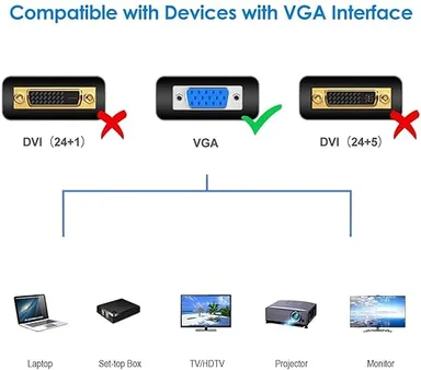 VVL 1.5m High Quality vga to vga cable for computer, projector, smps  thumbnail 3