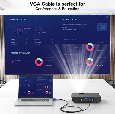 VVL 1.5m High Quality vga to vga cable for computer, projector, smps  thumbnail 4