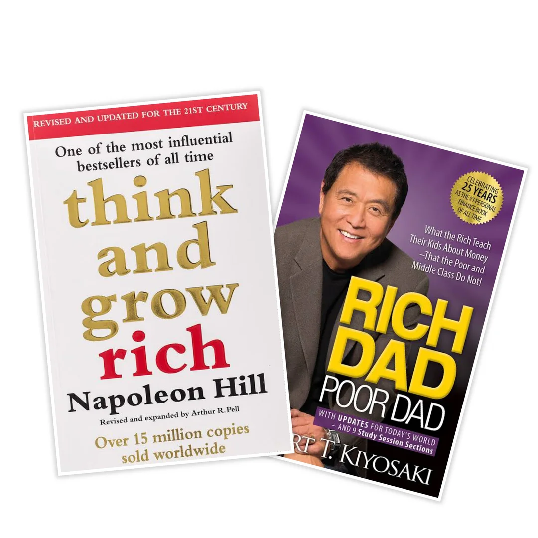 Combo of 2 book set-Think and Grow Rich+Rich Dad Poor Dad image 1
