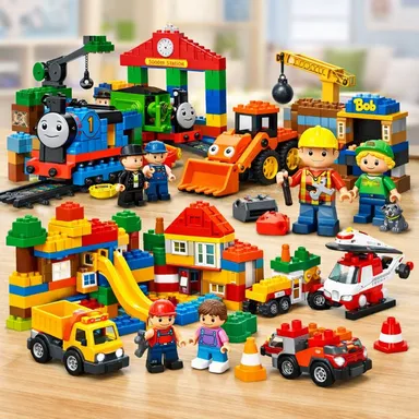Building Blocks for Kids | Thomas and Friends Building Block | Bob The Builder Building Block | Lego Style Building Block  thumbnail 0