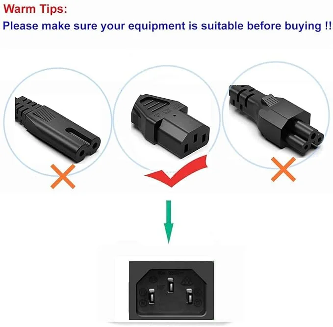 VivevLucx PowerCore Pro 1.5M AC Power Cable (3-Pin to C5 Clover Connector) image 3