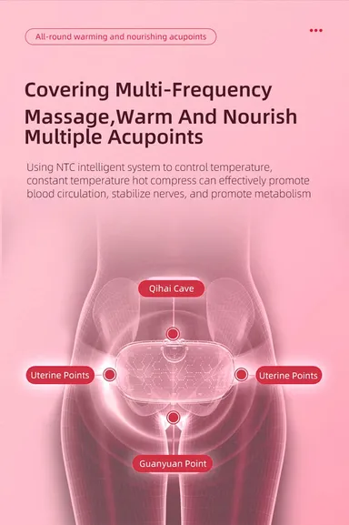 Portable Cordless Heating Pad Waist Belt Rechargeable Menstrual Heating Massage Pad for Period Pain and Lower Back Relief thumbnail 1