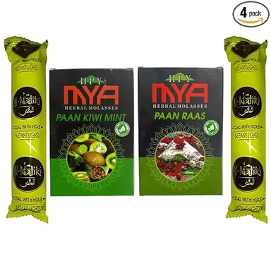 Hookah Alshan Magic Charcoal Coals 2 Rolls with Strawberry Herbal Flavour & Pan Ras Herbal Flavour Combo | Premium Shisha Coal for Smooth Smoke | Long-Lasting & Easy Light thumbnail 0