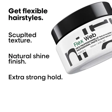 L’Oréal Professionnel Tecni.Art Flex Web Fibrous Sculpting Paste 150 ml – Strong Hold Texturizing Hair Styling Cream for Tousled or Defined Looks thumbnail 2