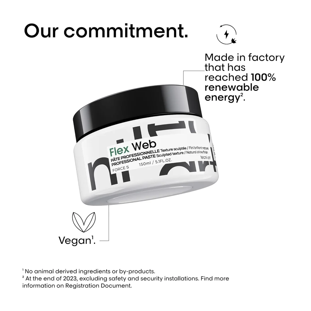 L’Oréal Professionnel Tecni.Art Flex Web Fibrous Sculpting Paste 150 ml – Strong Hold Texturizing Hair Styling Cream for Tousled or Defined Looks image 9