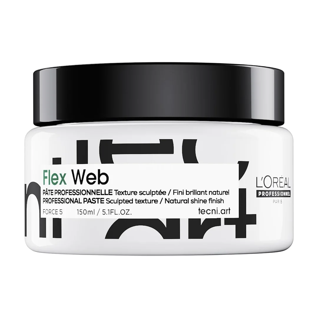 L’Oréal Professionnel Tecni.Art Flex Web Fibrous Sculpting Paste 150 ml – Strong Hold Texturizing Hair Styling Cream for Tousled or Defined Looks image 1