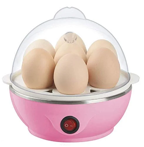 Electric Egg Boiler 7-Egg Poacher Machine 350W with Automatic Off, Multi-Function Steaming Cooking Boiling Frying Rack, Fast Kitchen Appliance (Multicolour) image 1