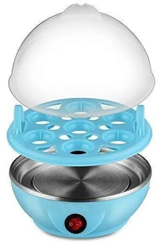 Electric Egg Boiler 7-Egg Poacher Machine 350W with Automatic Off, Multi-Function Steaming Cooking Boiling Frying Rack, Fast Kitchen Appliance (Multicolour) thumbnail 3