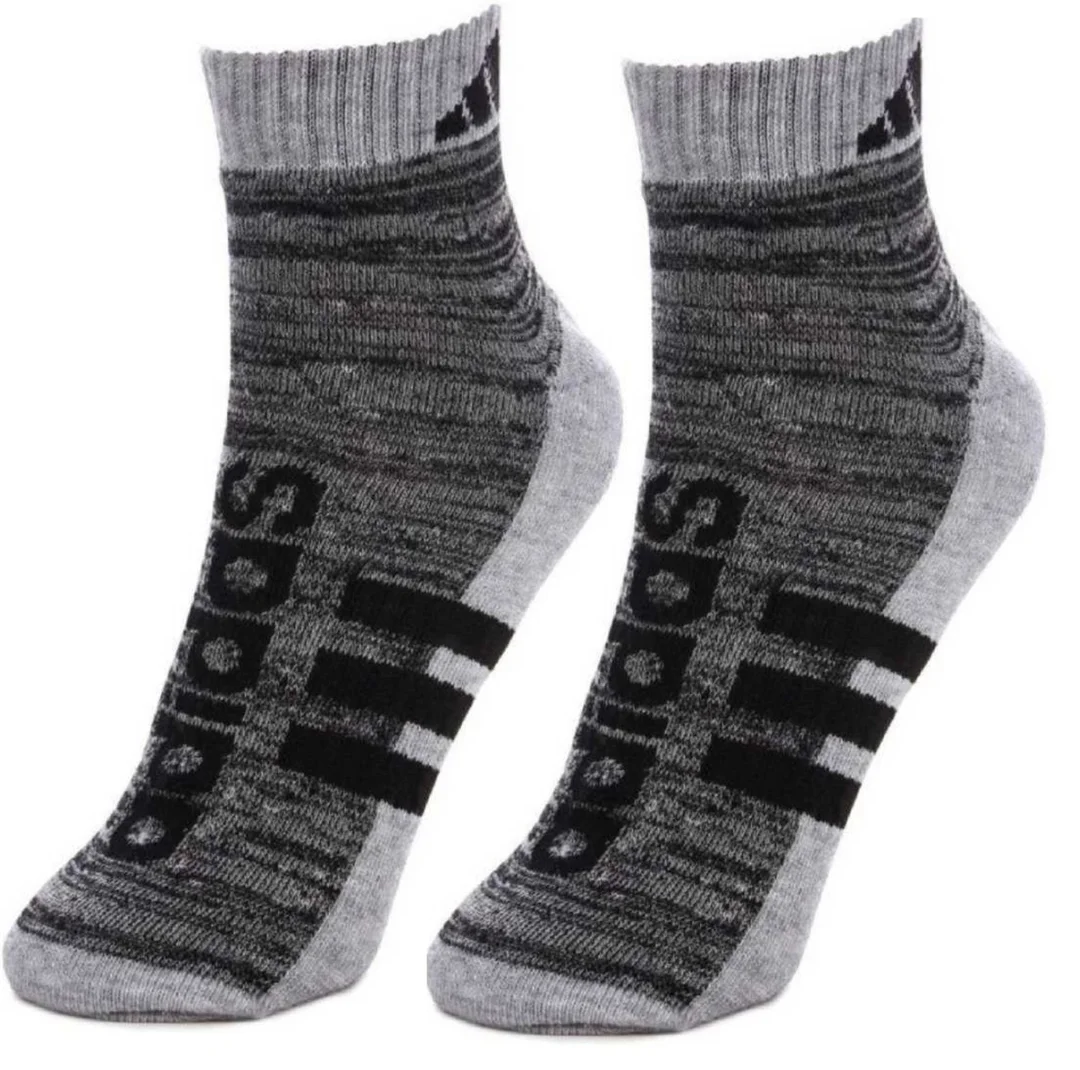 Adidas Men Ankle Length Cotton Blend Socks Pack of 3 (AD‑2959) |Blue Depth |Black |Grey Melange image 4