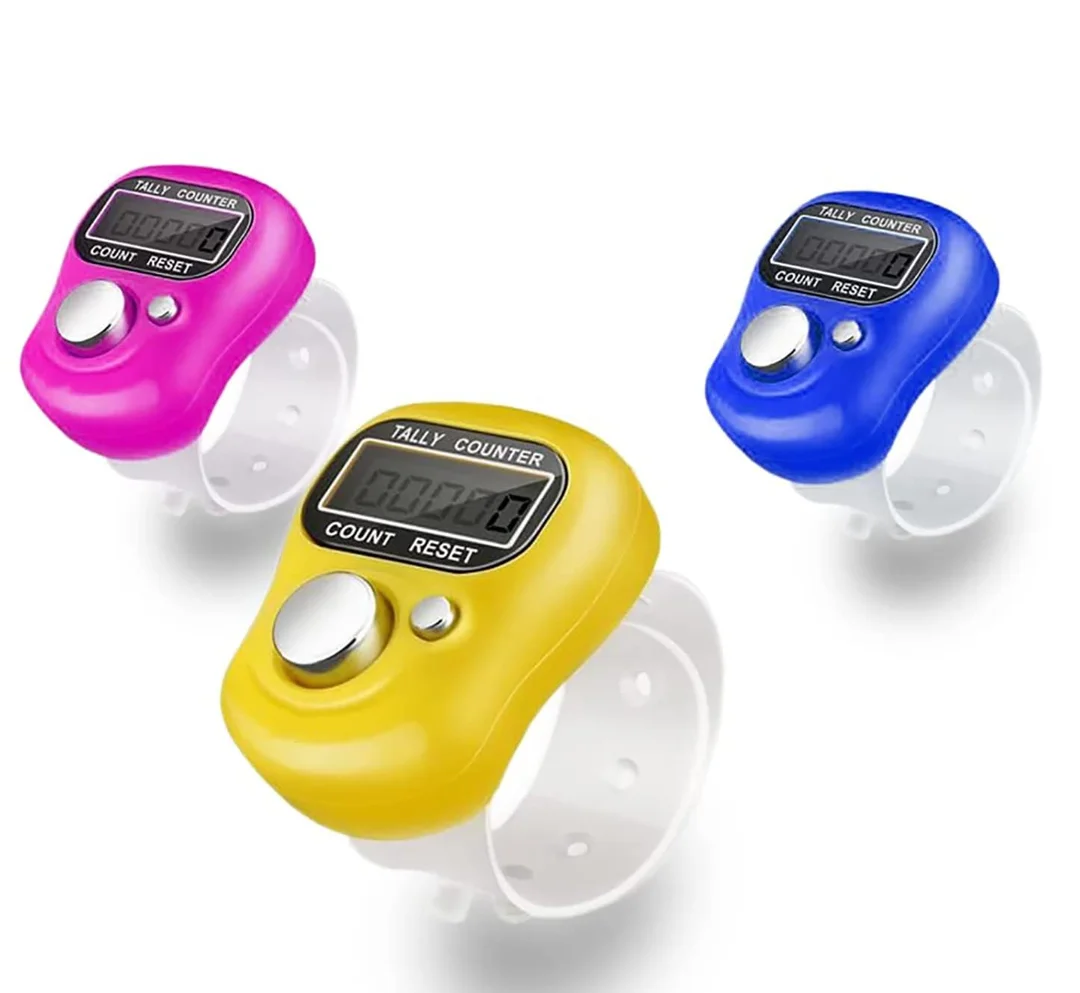 Naam Jap Counter | Mini Digital Tally Counter Finger Ring | Electronic Chanting Count Machine for Mantra Jap, Meditation, Prayer & Cricket Umpire | Digital Counting Device (Color May Vary) image 2