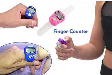 Naam Jap Counter | Mini Digital Tally Counter Finger Ring | Electronic Chanting Count Machine for Mantra Jap, Meditation, Prayer & Cricket Umpire | Digital Counting Device (Color May Vary) thumbnail 2