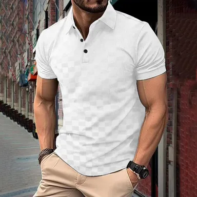 Modern Trendy Stylish Jacquard Regular Fit Mens Polo Tshirt for Man thumbnail 0