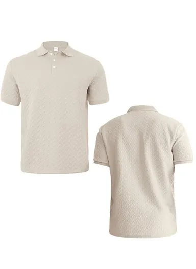 Modern Trendy Stylish Jacquard Regular Fit Mens Polo Tshirt for Man thumbnail 2