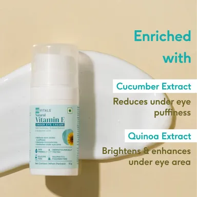 HK Vitals Vitamin E | Face Serum with Hyaluronic Acid Niacinamide for Radiant Bright Hydrated Clear Skin| Anti Dullness Nourishing Serum for All Skin Types 30 ml thumbnail 2