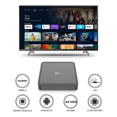 H618 Voice Enabled | Android TV Box (4GB/32GB) | Ultimate Power in a Compact Box thumbnail 1