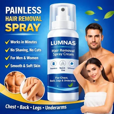 LUMNAS Hair Removal cream | Painless Hair Removal spray For Chest, Back, Legs & Under Arms | Suitable for Men & Women ( Unisex ) thumbnail 0
