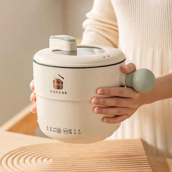 Multi-Function Non-Stick Electric Rice Cooker Mini Cooking Pot with Ceramic Inner Liner, Intelligent Panel, Scheduled Cooking for Home & Hostel Use image 2