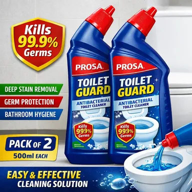 Prosa Toilet Guard Pack of Powerful Antibacterial Toilet Cleaner Liquid for Deep Stain Removal, Germ Protection, Bathroom Bowl Hygiene, Easy Use Household Cleaning Solution thumbnail 0
