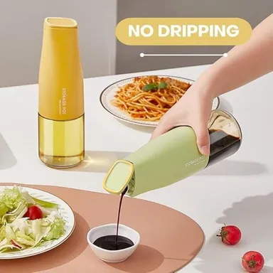 Automatic Oil Dispenser Bottle 500ml |Glass Olive Oil Pot with Auto-Flip Lid Leakproof Pourer for Cooking Oil, Vinegar, Soy Sauce, BBQ & Frying – Easy Pour Kitchen thumbnail 1