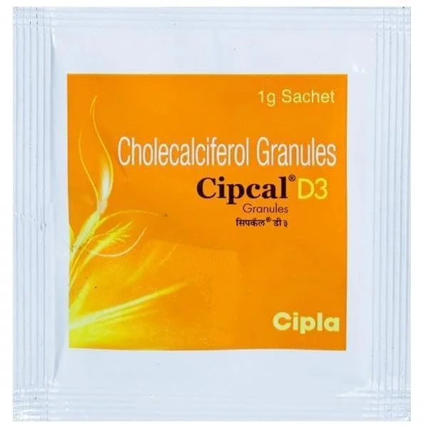 Cipla Cipcal D3 Cholecalciferol Granules 10 g Bone & Joint Health Supplement – Vitamin D3 Daily Use, Better Calcium Absorption, Immune & Bone Strength Support (buy online best price India) image 2