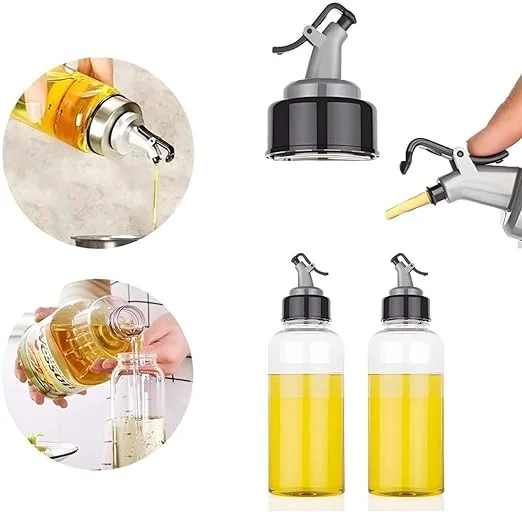 Plastic Oil Dispenser Bottle 500ml|Leakproof| Spill Proof| Multi-Functional for Kitchen| Lock Oil Nozzle Lid for Oil| Vinegar & More image 4