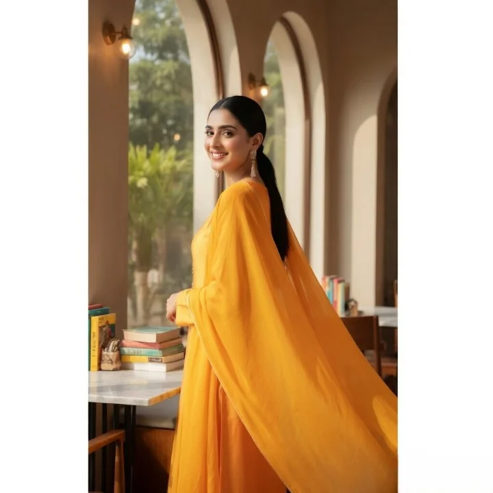 Elegant Yellow Silk Kurta Set With Matching Dupatta for Women Premium Festive Ethnic Wear Traditional Indian Suit Set Wedding Party Occasion image 3