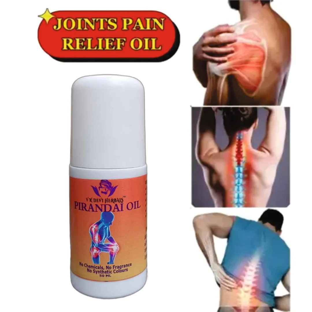 Devi Herbal Pirandai Pain Relief Oil - Natural, Chemical-Free Oil for Joint, Back, Knee, Ankle, | Massage Oil | Natural Ingredients- 50 ml, and Shoulder Pain Relief image 3