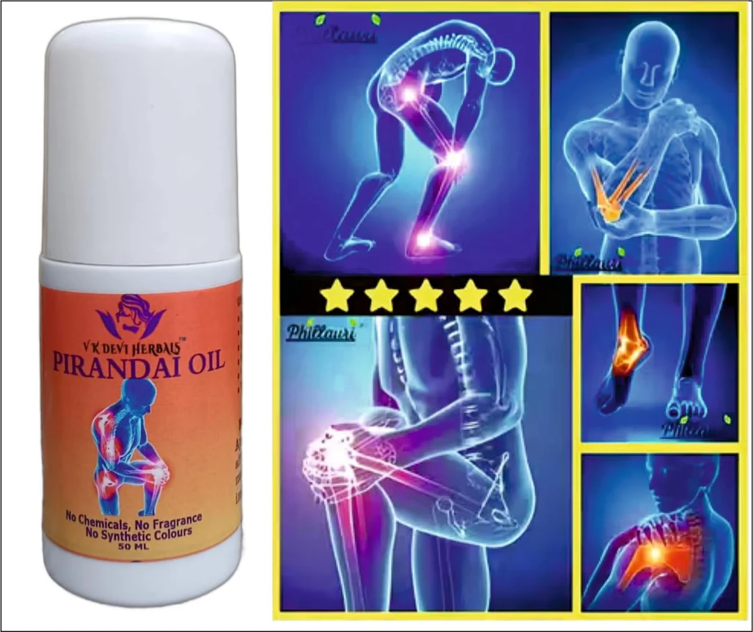 Devi Herbal Pirandai Pain Relief Oil - Natural, Chemical-Free Oil for Joint, Back, Knee, Ankle, | Massage Oil | Natural Ingredients- 50 ml, and Shoulder Pain Relief image 5