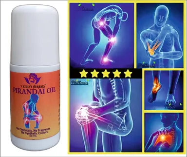 Devi Herbal Pirandai Pain Relief Oil - Natural, Chemical-Free Oil for Joint, Back, Knee, Ankle, | Massage Oil | Natural Ingredients- 50 ml, and Shoulder Pain Relief thumbnail 4