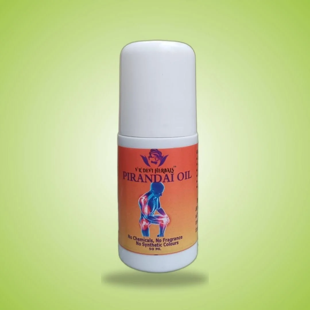 Devi Herbal Pirandai Pain Relief Oil - Natural, Chemical-Free Oil for Joint, Back, Knee, Ankle, | Massage Oil | Natural Ingredients- 50 ml, and Shoulder Pain Relief image 1