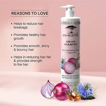 Colorbar Co‑Earth Onion Conditioner 300 ml Deep Nourishing Hair Strengthening Conditioner with Red Onion Seed Oil| Argan Oil & Bhringraj for Hair Growth & Shine thumbnail 1