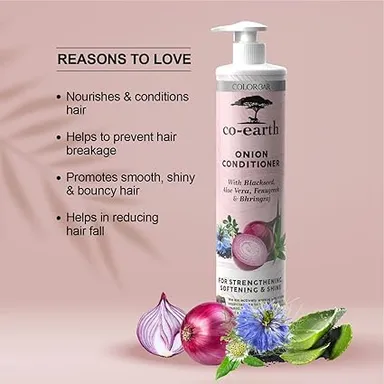 Onion Conditioner for Hair Growth & Repair 300ml | Nourishing Conditioner with Onion Extract, Natural Oils, Reduces Hair Fall | Promotes Healthy Hair thumbnail 2