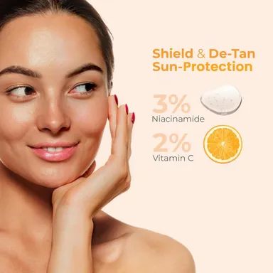 UV Doux D‑Tan Aqua Sunscreen Lotion SPF 50 PA++++ 50 ml – Broad Spectrum UV Protection, Niacinamide & Vitamin C, Hydrating Daily Sunscreen for Dry & Sensitive Skin thumbnail 4
