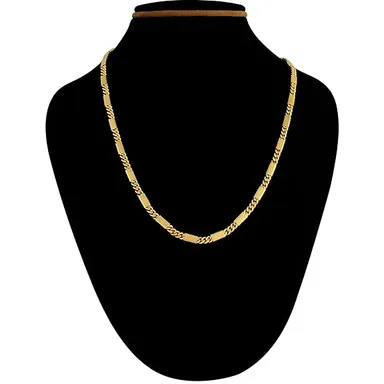 H2 Fashion Collection Unisex Gold Plated Chain for Men & Women | Heavy Look Box Design Necklace | Anti-Tarnish Long Durable Chain | Stylish Gold Polish Jewellery for Daily thumbnail 1