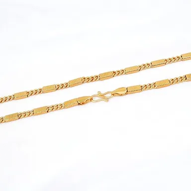 H2 Fashion Collection Unisex Gold Plated Chain for Men & Women | Heavy Look Box Design Necklace | Anti-Tarnish Long Durable Chain | Stylish Gold Polish Jewellery for Daily thumbnail 2