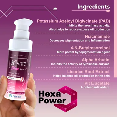Regaliz Brilante Max Serum 30 ml – Alpha Arbutin & Licorice Brightening Face Serum for Dark Spots, Uneven Tone & Radiant Glow thumbnail 3