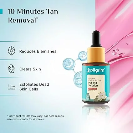 Pilgrim 25% AHA BHA PHA Peeling Solution 30ml for Face & Body image 5