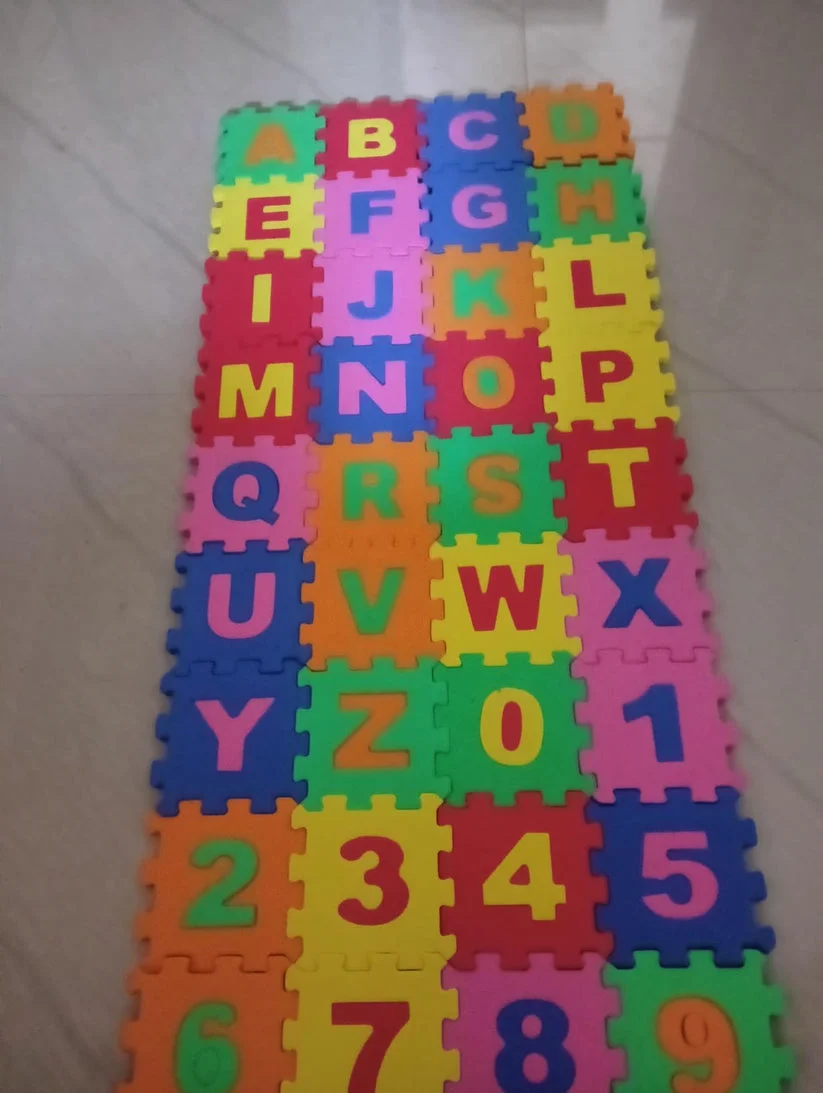 Flymaster 36 Piece Kids Alphabet & Number EVA Foam Puzzle Floor Mat |Soft Non‑Toxic Interlocking Play Mat for Toddlers & Preschoolers (A–Z + 0–9), Safe Home Play Area for 2+ Years image 4