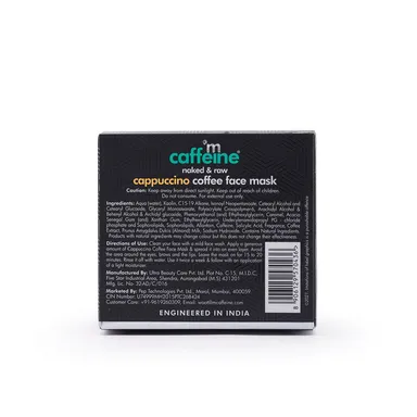mCaffeine Naked & Raw Cappuccino Coffee Face Mask 100 gm | Anti‑Acne, Oil Control & Deep Pore Cleansing Clay Mask| with Coffee, Kaolin & Salicylic Acid |for Normal to Oily Skin thumbnail 1