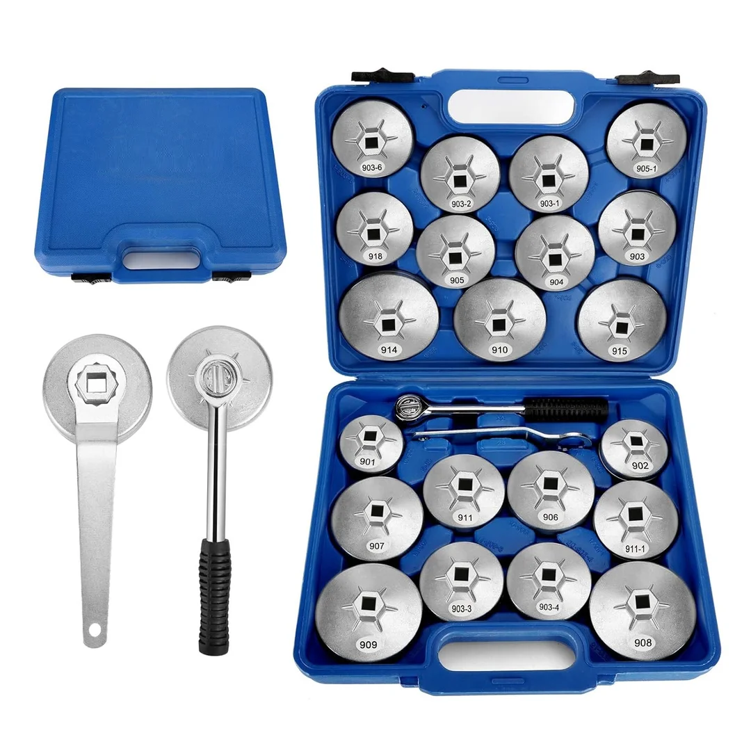 Hukums 23 pcs Cup Type Oil Filter Wrench Removal Socket Set for Car & Truck Maintenance | Durable High-Quality Tool for Easy Filter Removal image 1
