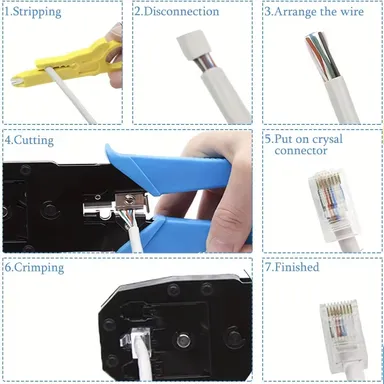 Hukums Multifunctional Modular Plug Crimping Tools For LAN Network Telephone Cable  thumbnail 9