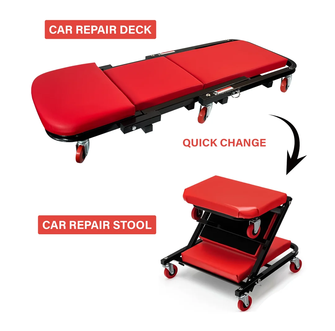 Hukums 40 Inch 2 In 1 Foldable Car Creeper Cum Stool For Workshop| Mechanical & Automobile Industry image 5